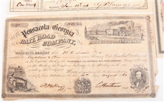 FLORIDA & GEORGIA RAILROAD & COMPANY STOCKS - LOT OF 3