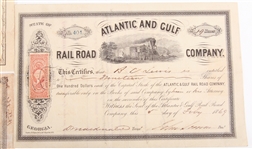 FLORIDA & GEORGIA RAILROAD & COMPANY STOCKS - LOT OF 3