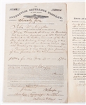 19TH C. FLORIDA SESSION JOURNAL & FINANCIAL AGREEMENTS