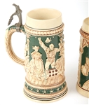 GERMAN CERAMIC STEINS - LOT OF 3