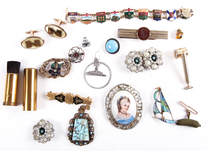 ESTATE COSTUME JEWELRY & ACCESSORIES LOT OF 20