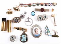 ESTATE COSTUME JEWELRY & ACCESSORIES LOT OF 20