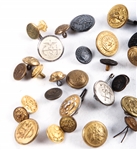 MILITARY AND CIVILIAN UNIFORM BUTTON LOT OF 46