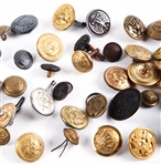 MILITARY AND CIVILIAN UNIFORM BUTTON LOT OF 46