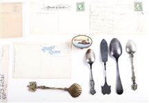 20th C. ESTATE TRAVEL SOUVENIR & POSTCARD LOT OF 17