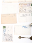 20th C. ESTATE TRAVEL SOUVENIR & POSTCARD LOT OF 17