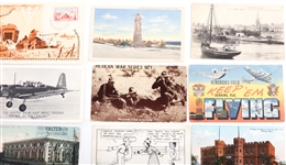 20th C. ESTATE TRAVEL SOUVENIR & POSTCARD LOT OF 17