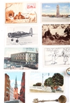 20th C. ESTATE TRAVEL SOUVENIR & POSTCARD LOT OF 17