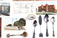 20th C. ESTATE TRAVEL SOUVENIR & POSTCARD LOT OF 17