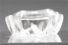 MATS JONASSON CRYSTAL ART GLASS WOLF SCULPTURE