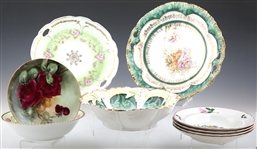 FLORAL DINNERWARE AND SERVINGWARE - LOT OF 9