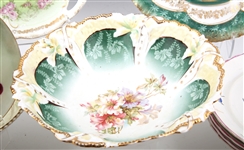 FLORAL DINNERWARE AND SERVINGWARE - LOT OF 9