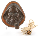 BRONZE WALL MOUNTED "OLD SAILOR" CIGAR LIGHTER
