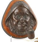 BRONZE WALL MOUNTED OLD SAILOR CIGAR LIGHTER