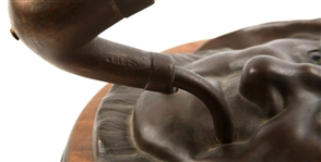 BRONZE WALL MOUNTED OLD SAILOR CIGAR LIGHTER
