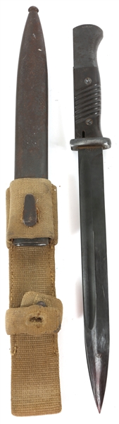 WWII GERMAN K98 MAUSER BAYONET, SCABBARD & TROPICAL FROG