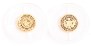 14K GOLD MINIATURE AMERICAN MINT COINS - LOT OF 2