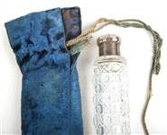 TIFFANY STERLING SILVER CUT CRYSTAL PERFUME BOTTLE