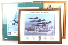 FRAMED MILITARY WALL ART LOT OF 3