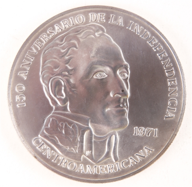 SIMON BOLIVAR 1971 FRANKLIN MINT SILVER 20 BALBOAS