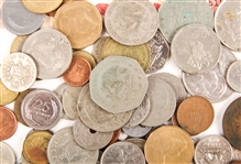 WORLD COIN & CURRENCY LOT - 1000 GRAMS