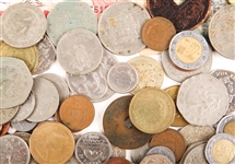 WORLD COIN & CURRENCY LOT - 1000 GRAMS