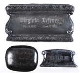 19TH AND EARLY 20TH CENTURY CASKET PLATES LOT OF 3