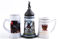 BEER MUG AND STEIN LOT OF 3
