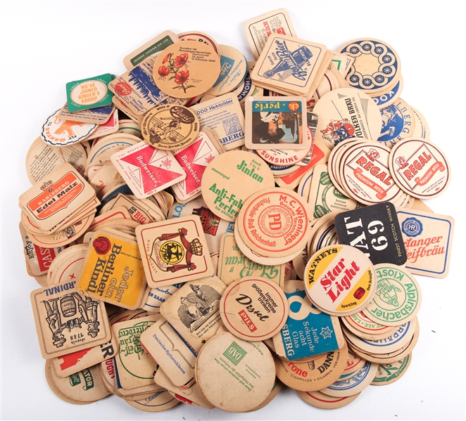 20TH CENTURY US & INTERNATIONAL BAR COASTER LOT OF 250+