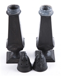 EARLY 20TH C. ASTOR BY POOLE PEWTER SHAKER SET OF 2