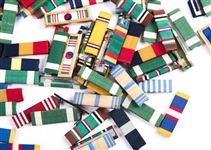20TH CENTURY US MILITARY RIBBON BAR LOT OF 150+