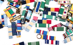 20TH CENTURY US MILITARY RIBBON BAR LOT OF 150+