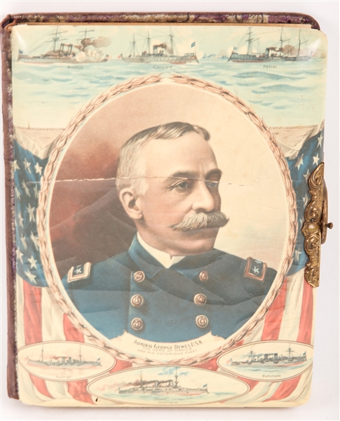 ADMIRAL DEWEY COMMEMORATIVE CELLULOID PHOTO ALBUM