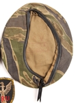 REPRODUCTION MILITARY BERET AND PATCH LOT OF 3