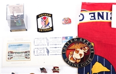 US MARINE CORPS COMMEMORATIVE & MEMORABILIA LOT