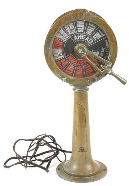 CHADBURNS LIVERPOOL & LONDON BRASS SHIP TELEGRAPH
