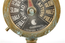 CHADBURNS LIVERPOOL & LONDON BRASS SHIP TELEGRAPH