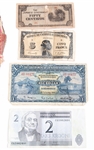 WWII ERA FOREIGN CURRENCY BANK NOTE AND COIN LOT