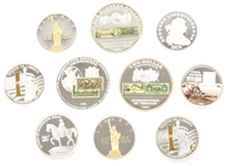 AMERICAN MINT SILVER PLATED COMMEMORATIVE COINS