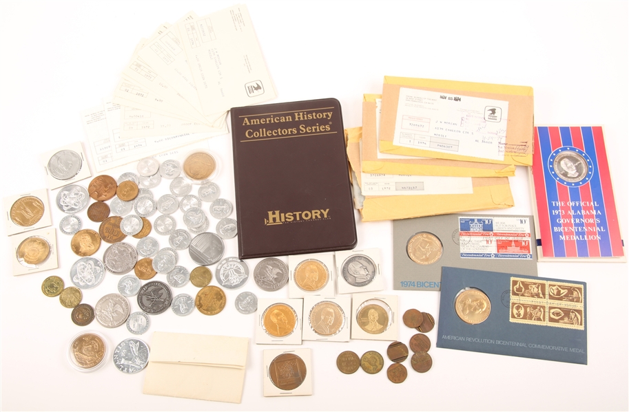 20TH C. U.S. TOKENS & MEDALS - 2.5 LBS