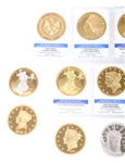 AMERICAN MINT PROOF GOLD REPLICA COINS - LOT OF 14