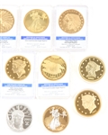 AMERICAN MINT PROOF GOLD REPLICA COINS - LOT OF 14
