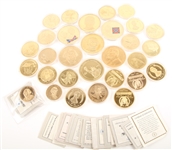 AMERICAN MINT PROOF GOLD MEDALS / COINS - LOT OF 30