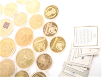AMERICAN MINT PROOF GOLD MEDALS / COINS - LOT OF 30