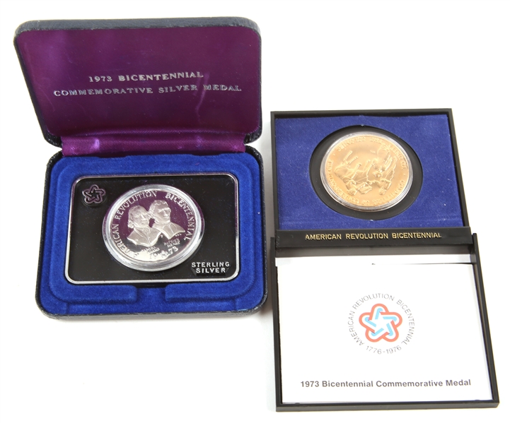 AMERICAN MINT REVOLUTION SILVER & BRONZE MEDALS
