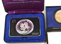 AMERICAN MINT REVOLUTION SILVER & BRONZE MEDALS