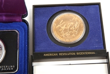 AMERICAN MINT REVOLUTION SILVER & BRONZE MEDALS