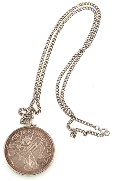 ONE OUNCE SILVER REPUBLIC OSTERREICH COIN NECKLACE