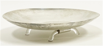 REED & BARTON STERLING SILVER ACRYLIC FOOTED DISH