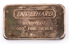 ENGELHARD 10 TOZ .999 FINE SILVER BAR
